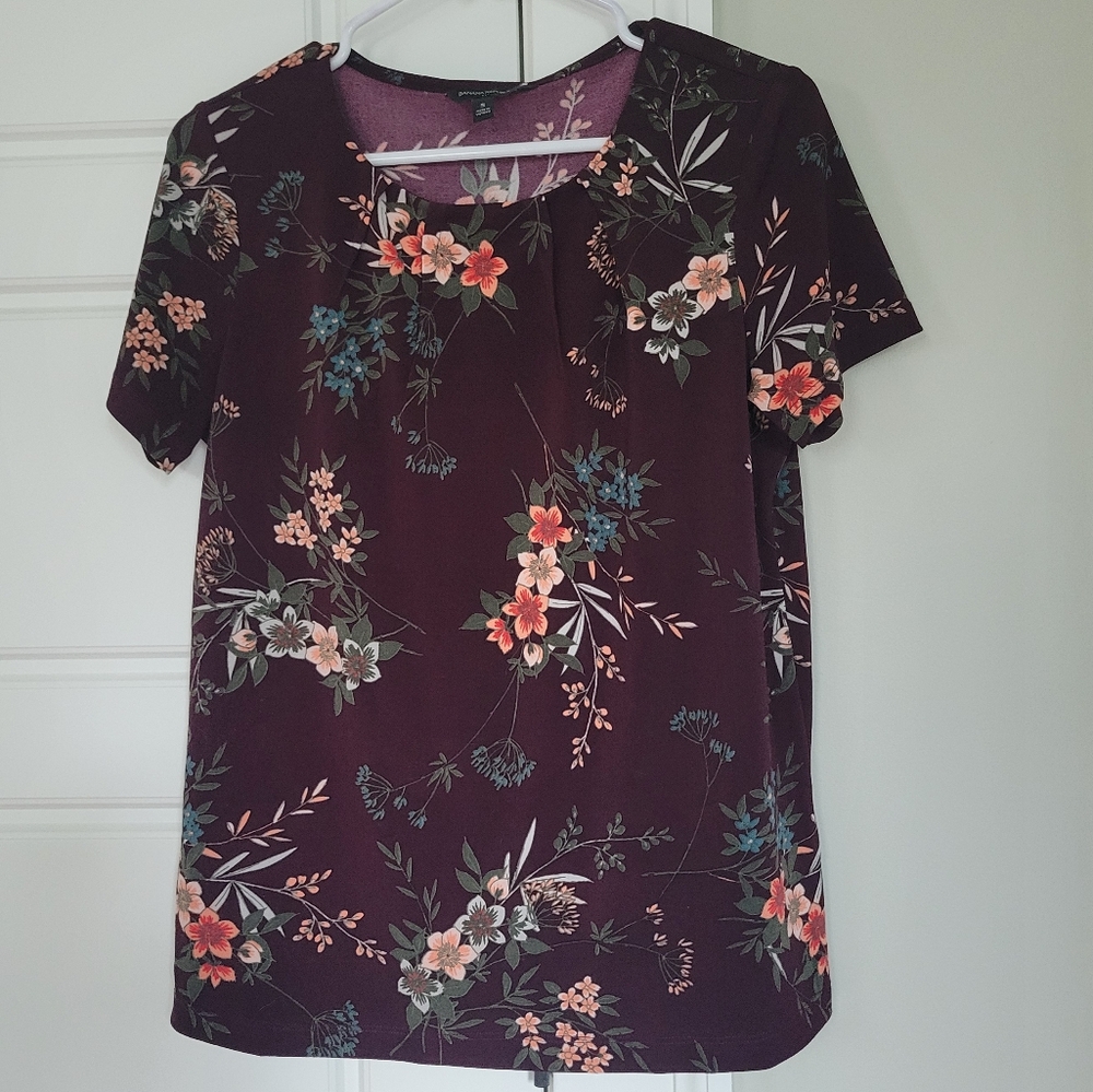 Banana Republic Floral Print Women's Top - Purple